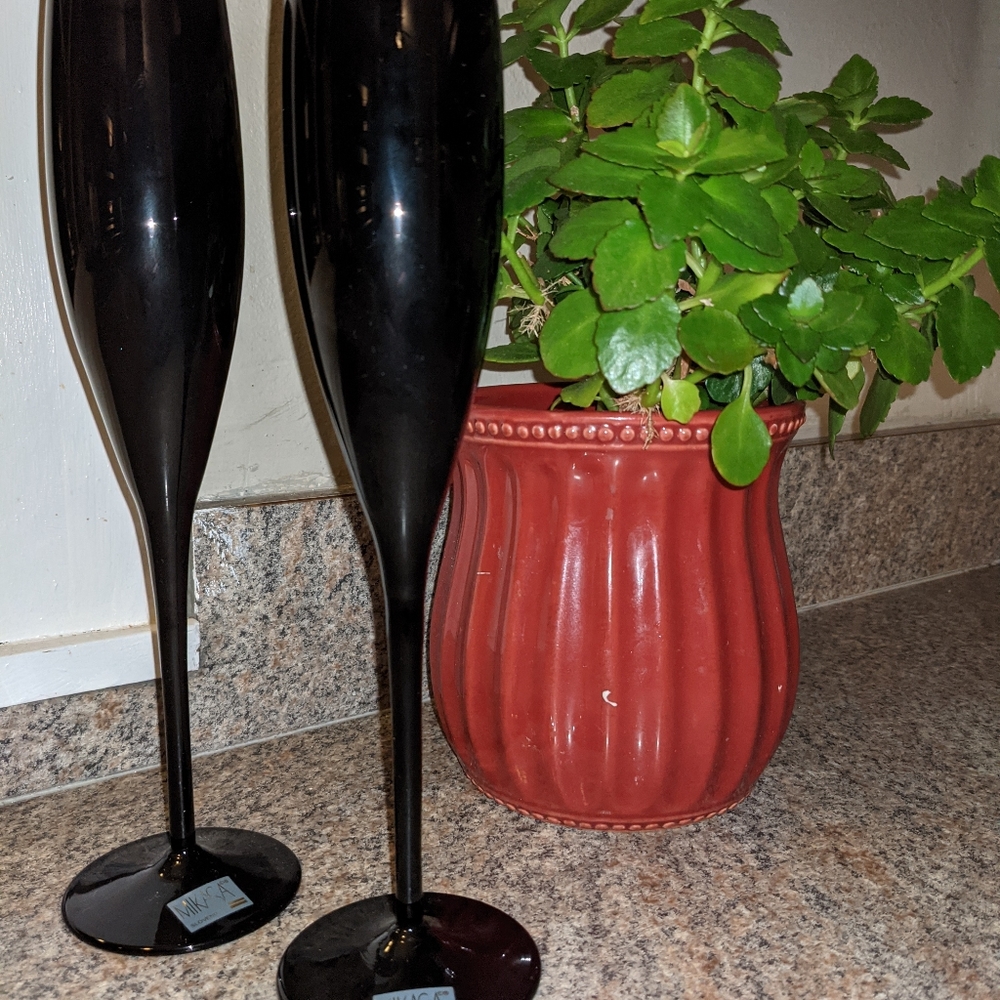 🆕 NWT Mikasa Elite Black Flutes (2) - Picture 7 of 7